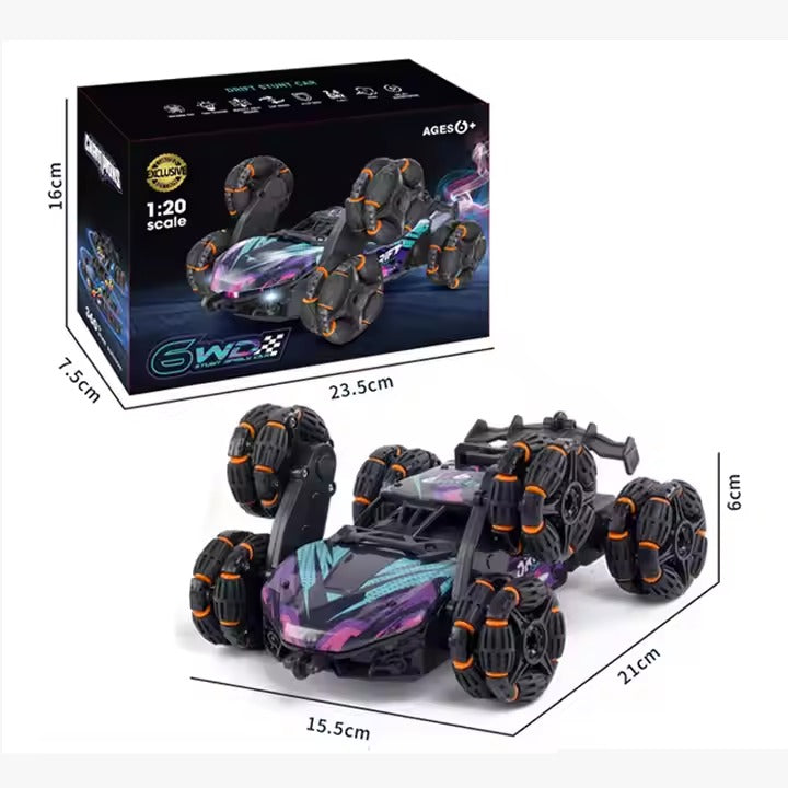 Masina Stunt RC cu Telecomanda Roti Rotative 360°